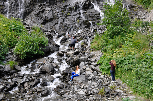 Karen, John and Ilse at Horsetail Falls